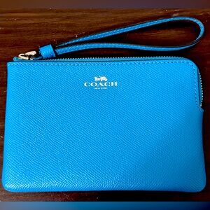 Coach Blue Wristlet